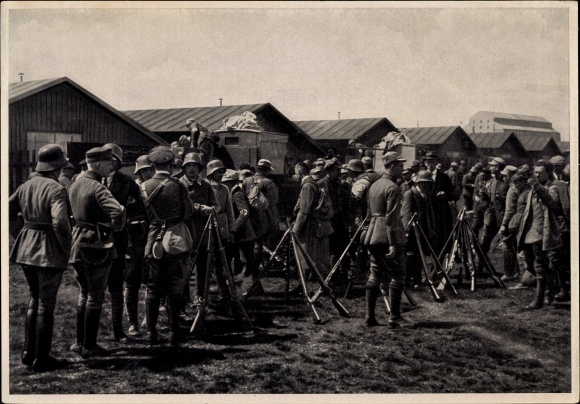 Sammelbild Deutschland erwacht 16, SA alarmbereit gg. Marxisten, München Oberwiesenfeld 1. Mai 1923