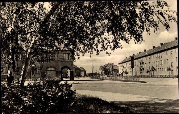 Ak Guben in Niederlausitz, Wilhelm Pieck Stadt, zicht op de Karl Marx Strasse
