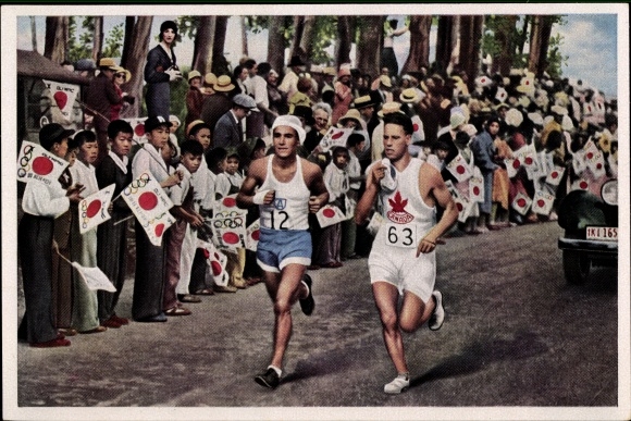 Collection picture Olympia 1936, Olympic Games Los Angeles 1932, marathon runner Zabala, Japan. youth
