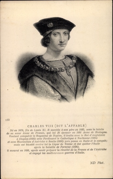 Artist PC Charles VIII, King of France, portrait