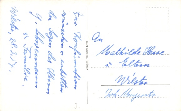 Postcard Wilster in Holstein, church, built by Sonnin