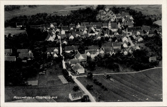 Ak Roßwälden Ebersbach an der Fils, Fliegeraufnahme