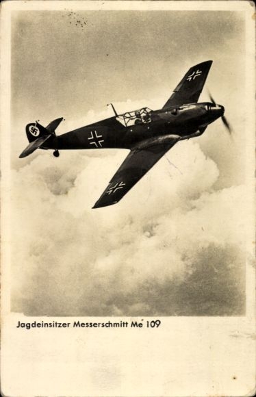 Ak Jagdeinsitzer Messerschmitt Me 109, Luftwaffe