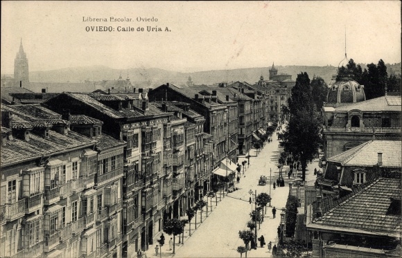 Ak Oviedo Asturië Spanje, Calle de Uria