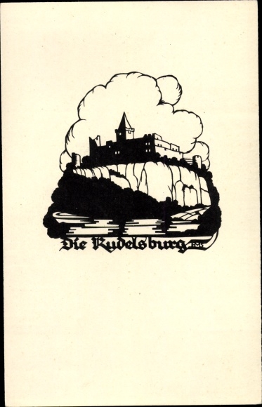 Paper cut Postcard Schwindt, Bad Kösen Naumburg an der Saale, Rudelsburg