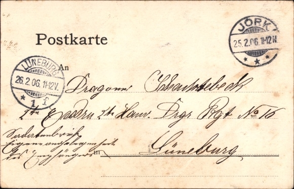 Postcard Jork in the Altes Land, Kirschenland, commercial building, partial view