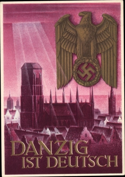 Postal stationery artist Postcard Klein, Gottfried, Danzig is German