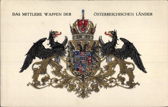 Wappen Ak Das Mittlere Wappen der Österreichischen Länder