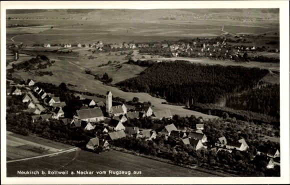 Postcard Neukirch Rottweil am Neckar, aerial photograph