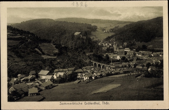 KP Gräfenthal w Turyngii, panoramiczny widok na to miejsce