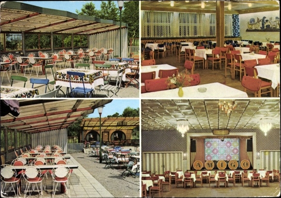 Postcard Jeggeleben Kalbe in the Altmark, excursion restaurant Fine thing; Interior view, terrace