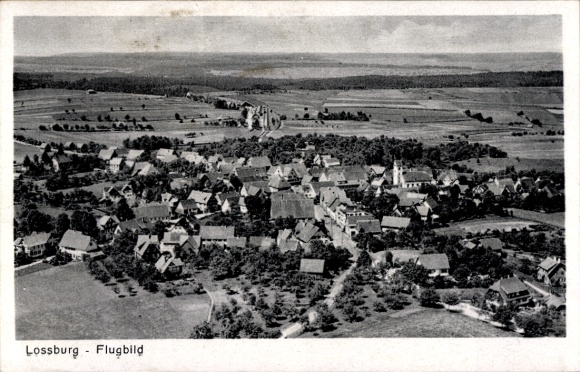 Ak Loßburg im Schwarzwald, Fliegeraufnahme