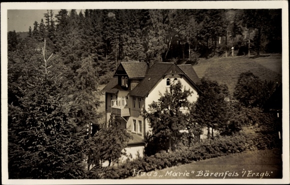 Postcard Bärenfels Altenberg in the Ore Mountains, Marie&#39;s house