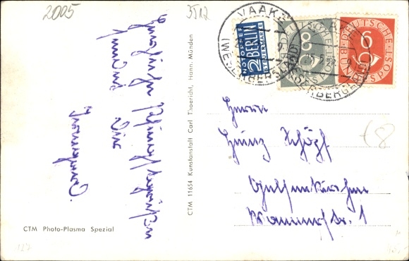 Postcard Vaake Reinhardshagen on the Weser, Weser steamer, inn Lorenz Tichy