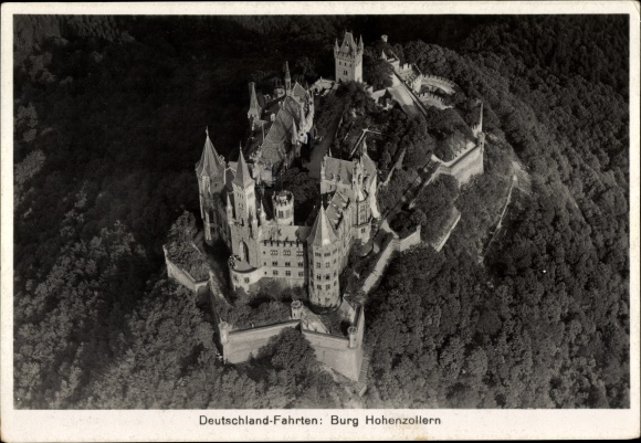 PC Zimmer Bisingen in the Zollernalbkreis, Hohenzollern Castle, aerial photo