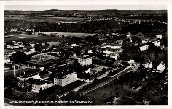 Postcard Hohenheim Stuttgart in Württemberg, Agricultural University, aerial photograph
