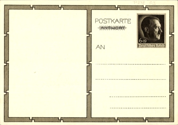 Postal stationery Postcard Führer and Reich Chancellor Adolf Hitler, well-wishers, BDM