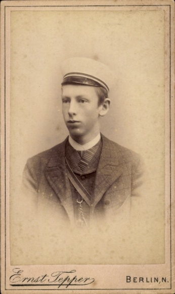 CdV Berliner Student, Portrait, 1892