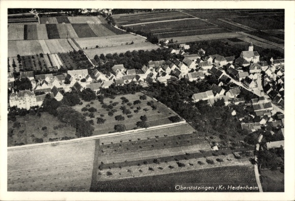Ak Oberstotzingen in Württemberg, Fliegeraufnahme