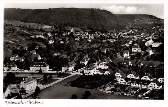 Ak Grenzach Wyhlen am Rhein, Luftaufnahme