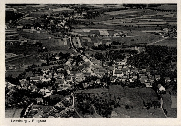 Ak Loßburg im Schwarzwald, Fliegeraufnahme