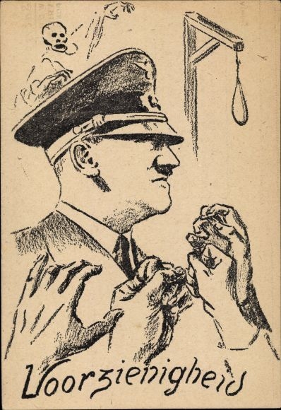 Künstler Ak Niederlande, Führer und Reichskanzler Adolf Hitler, Galgen, Voorzienigheid, Vorsehung