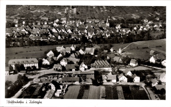 Postcard Pfaffenhofen im Zabergäu Württemberg, aerial photograph