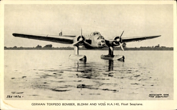 Ak Luftwaffe, Kampfflugzeug Blohm & Voss Ha 140, Seemehrzweckflugzeug, Torpedobomber