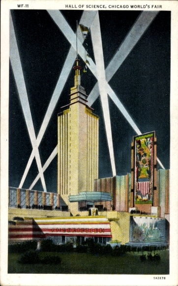 Postcard Chicago Illinois USA, World's Fair 1922, Hall of Science