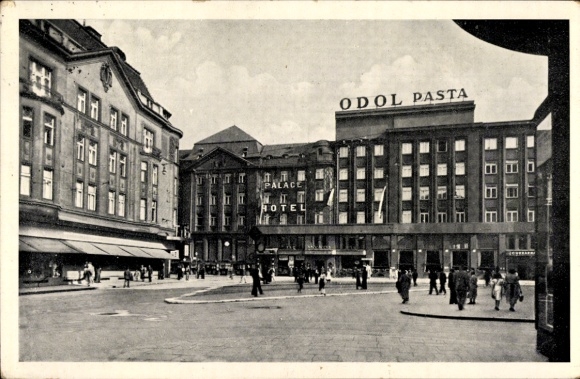 Ak Moravská Ostrava Mährisch Ostrau Region Mährisch Schlesien, Palace Hotel, Odol Pasta