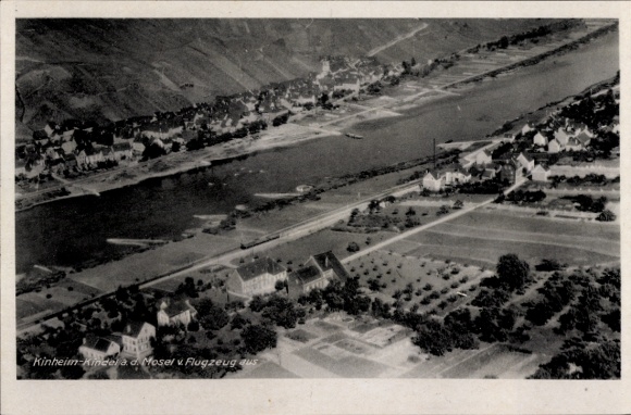 Ak Kinheim an der Mosel, Fliegeraufnahme