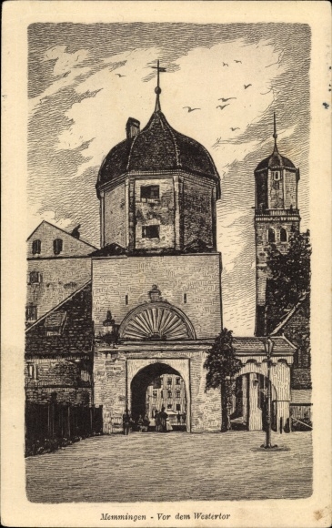 Artist PC Memmingen in Swabia, in front of the West Gate