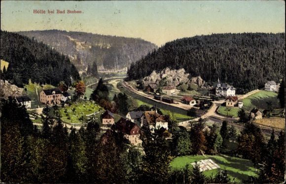 Postcard Hölle Naila in Upper Franconia, general view