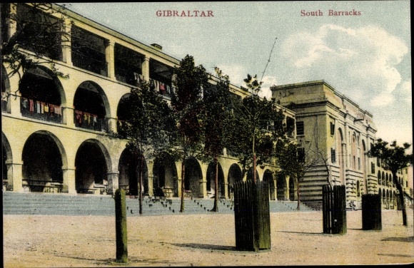 Postcard Gibraltar, South Barracks