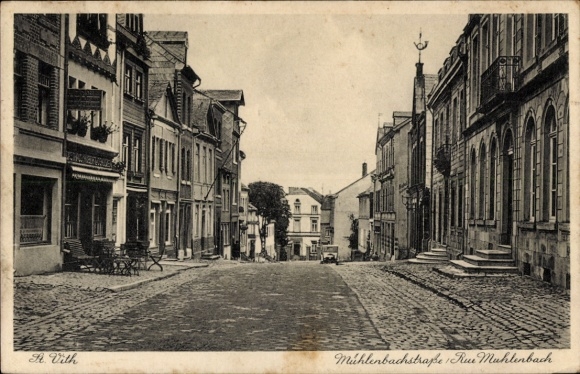 Postcard Saint Vith Sankt Vith Wallonia Liège, Mühlenbachstraße