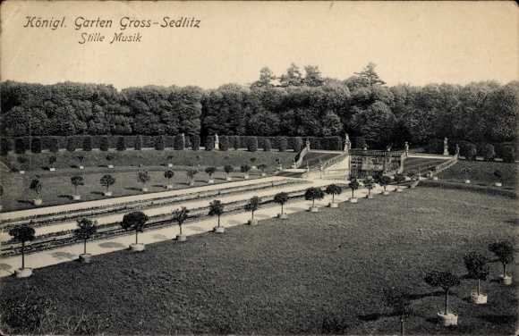 Ak Groß Sedlitz Großsedlitz Heidenau Saksen, Koninklijke Tuin, Stille Muziek