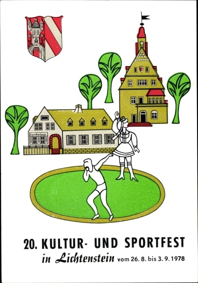 Artist PC Lichtenstein Callnberg, 20th culture and sports festival 1978, coat of arms