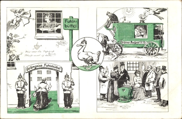 PC Hamburg Nord Fuhlsbüttel, humor, novel in prison, prison, Green August No. 13