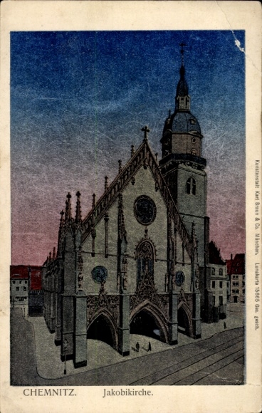 Luna Postcard Chemnitz in Saxony, St. James' Church