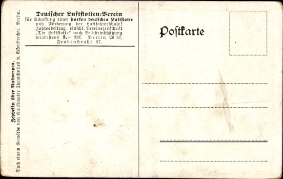 Artist PC Eckenbrecher, Themistokles, Antwerp, German Air Fleet Association, Zeppelin
