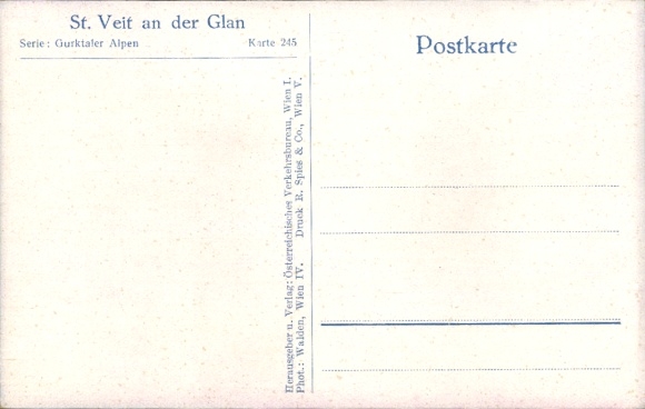 Postcard Sankt Veit an der Glan Carinthia, square with fountain