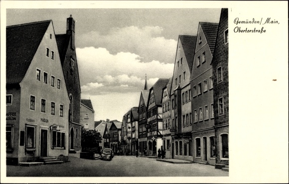 Postcard Gemünden am Main Lower Franconia, Obertorstraße