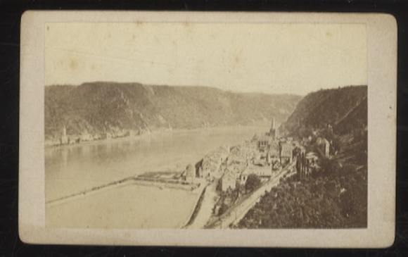 CdV zdjęcie St. Goar, Nadrenia-Palatynat, ogólny widok na miasto, Ren