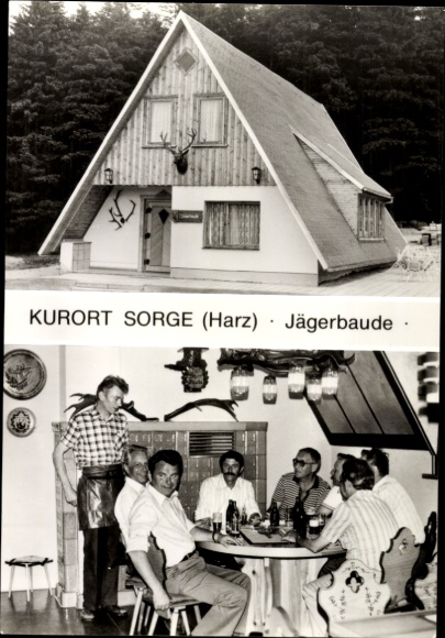Postcard Sorge Oberharz am Brocken, Jägerbaude, guests