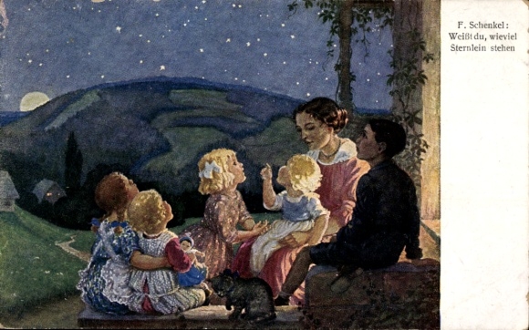 Artist Postcard Schenkel, Franziska, Do you know how many little stars are