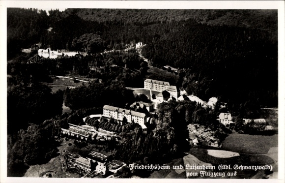 Postcard Friedrichsheim Malsburg Marzell in the Black Forest, aerial photograph, Luisenheim