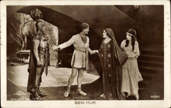 Ak Filmszene aus Ben Hur, Schauspieler Ramon Novarro, Ross Verlag 73 1