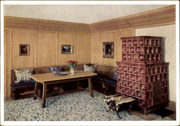 Ak Obersalzberg Berchtesgaden in Oberbayern, Berghof Wachenfeld, Wohnraum