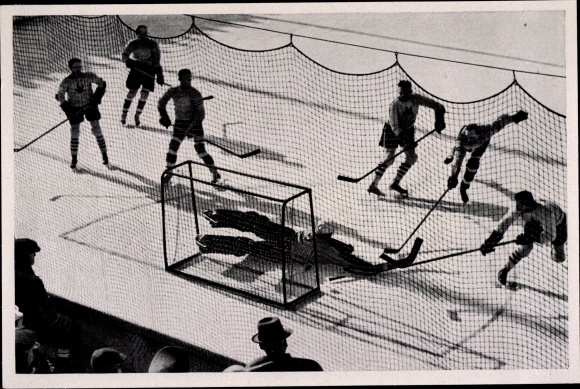 Collection picture Olympia 1936, ice hockey game Canada vs. Austria