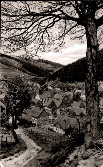 Postcard Willingen Waldeck, view over the residential area, panorama
